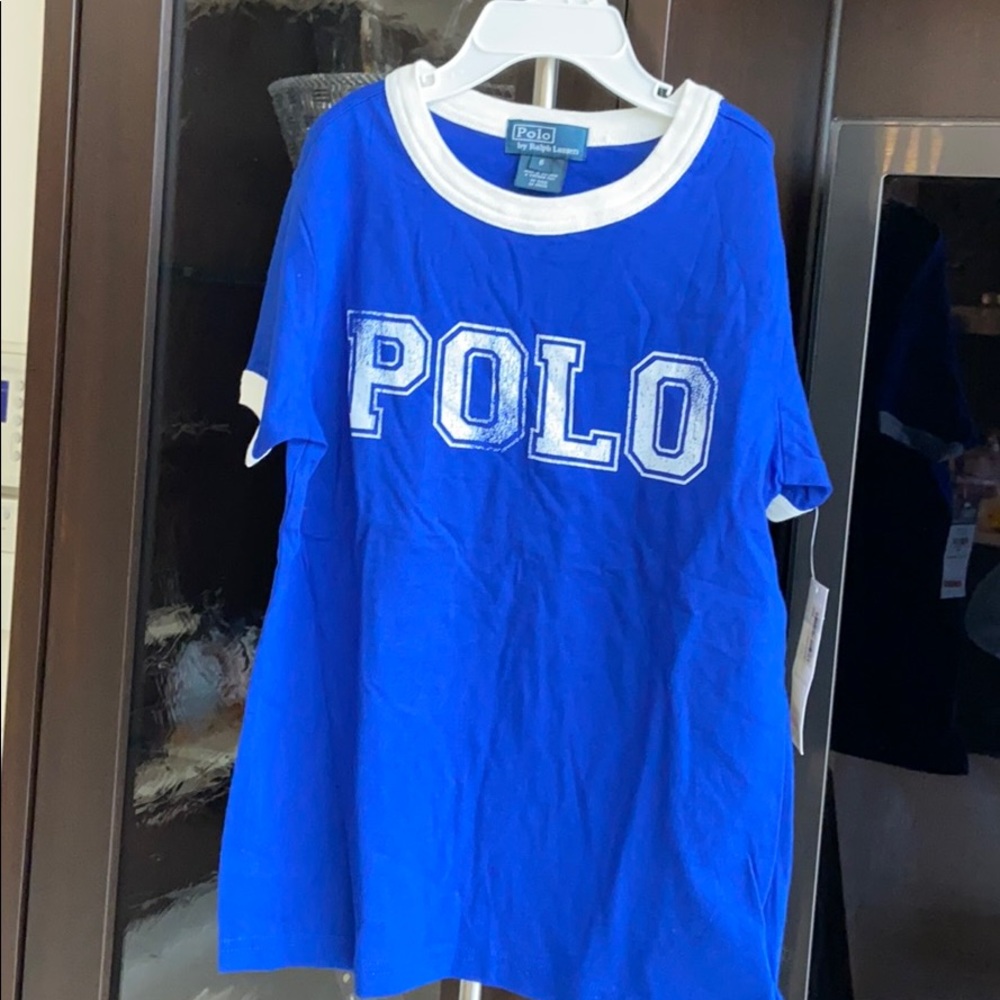 Brand new royal blue polo Ralph Lauren tee size 6
